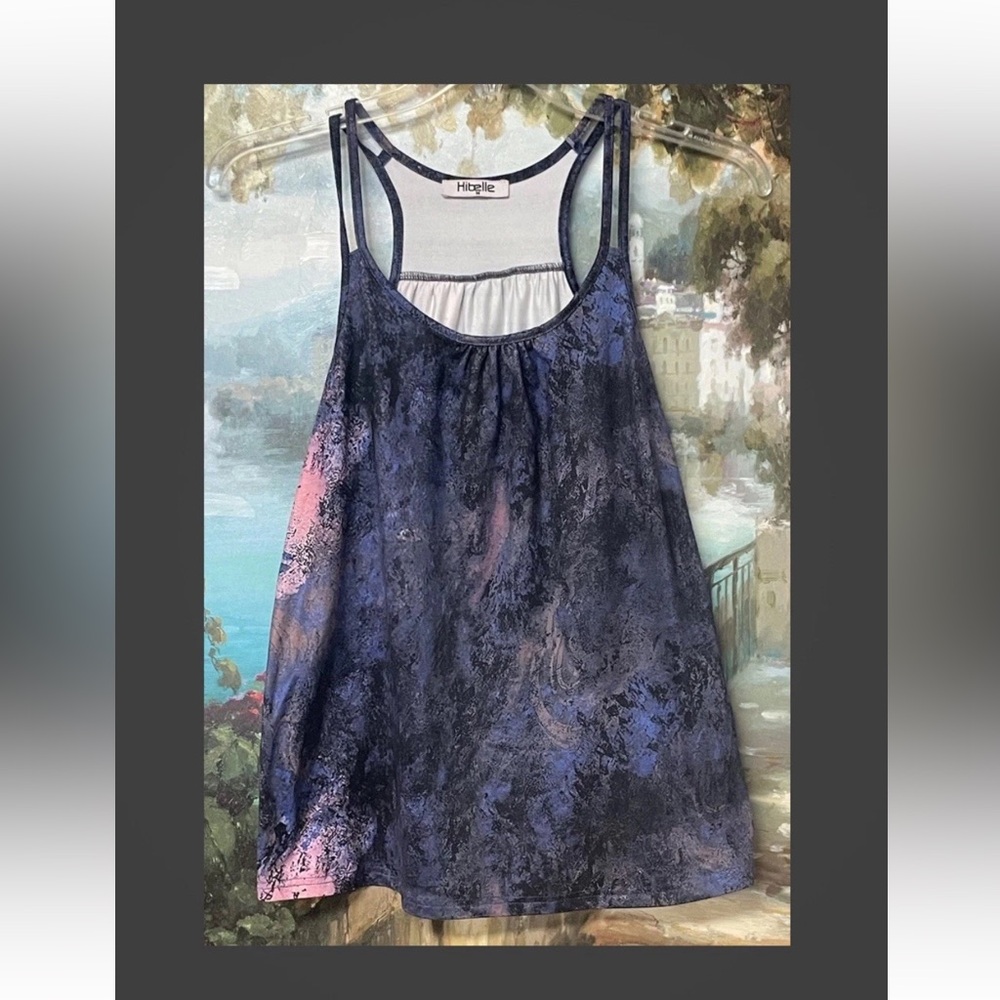 Hibelle Women’s Size Medium Purple & Pink Tie-Dye Soft Material Tank Top